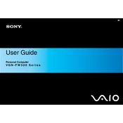 Sony VGN-FW390 manual cover