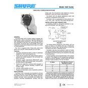 Shure 104C Microphone manual cover