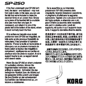 KORG SP-250 manual cover