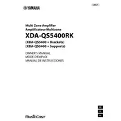 Yamaha XDA-QS5400RK Amplifier manual cover