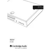 Cambridge Audio Azur 650BD Player manual cover