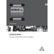 Behringer DI100 manual cover