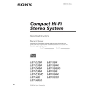 Sony LBT-D290 manual cover