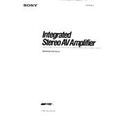 Sony TA-AV490 manual cover