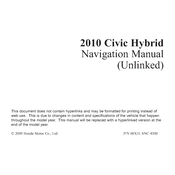 Honda Civic Hybrid 2010 manual cover