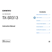 Onkyo TX SR313 manual cover