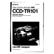 Sony CCD-TR101 manual cover