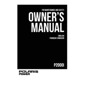 Polaris P2000I manual cover