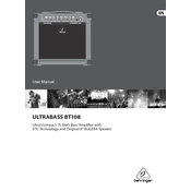 Behringer Ultrabass BT108 manual cover