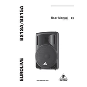 Behringer B212A manual cover