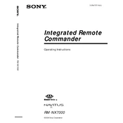 Sony RM-NX7000 manual cover