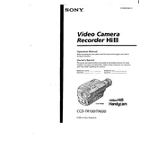 Sony CCD-TR100 manual cover