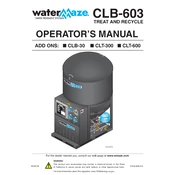 Water Maze CLB-603 CLB-30 manual cover