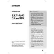 Onkyo SKF 4600, SKS 4600 manual cover