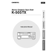 Onkyo K 505TX manual cover