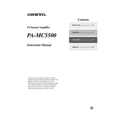 Onkyo PA MC5500 manual cover