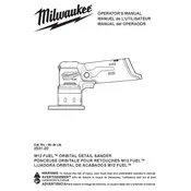 Milwaukee M12 Fuel 2531-20 Sander manual cover