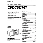 Sony CFD-757 manual cover