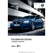 BMW M5 Sedan M Series 2013 manual cover