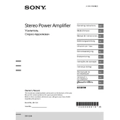 Sony XM-GS4 manual cover