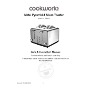 Cookworks 8897222 T396TE Toaster manual cover