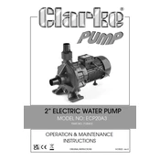 Clarke 7120410 ECP20A3 2 Inch Electric Water Pump manual cover