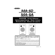 Roland MA-5A manual cover