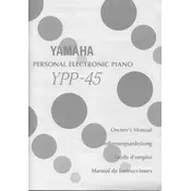 Yamaha YPP-45 Piano manual cover