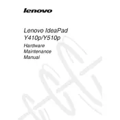 Lenovo IdeaPad Y410p Laptop manual cover