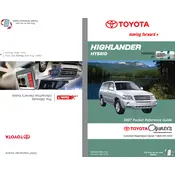 Toyota Highlander Hybrid 2007 SUV manual cover