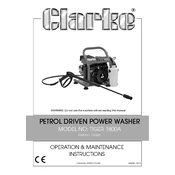 Clarke 7320201 Tiger 1800A Petrol Driven Power Washer manual cover