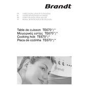 Brandt TE670BS1 Hob manual cover