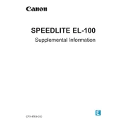 Canon Speedlite EL-100 manual cover