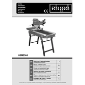 Scheppach HSM3500 5906705901 Tile Cutter manual cover