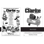 Clarke 2320950 Panther 25 Air Compressor manual cover