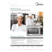 Midea 1034N1A Microwave manual cover