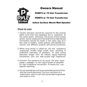 Pyle PDWT5 Speaker manual cover