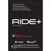 Trek Bosch Active Line Cruise Ride Plus Bicycle manual cover