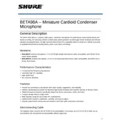 Shure BETA98A Microphone manual cover