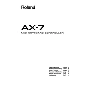 Roland AX-7 manual cover