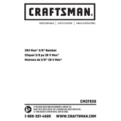 Craftsman CMCF930B Ratchet manual cover