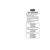 Ford Thunderbird 1997 manual cover