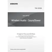 Samsung Sound Tower TW-J5500 Speaker manual cover