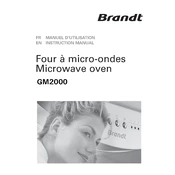 Brandt GM2000W Microwave Oven manual cover