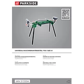 Parkside PUG 1600 A1 3907113974 IAN 315334 Saw Stand manual cover