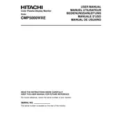 Hitachi CMP5000WXE Television manual cover