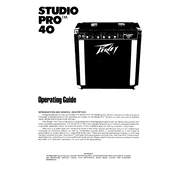 Peavey Studio Pro 40 Amplifier manual cover