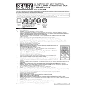 Sealey PC380M Vacuum manual cover