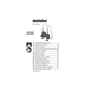 Metabo ASR 2025 Vacuum Cleaner manual cover