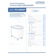 Hitachi PS-99BSP Washing Machine manual cover